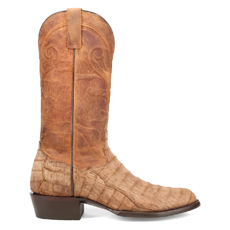 Makara Alligator Round Toe Pull On Cowboy Boots