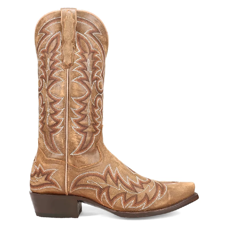 Triton Embroidered Snip Toe Pull On Cowboy Boots