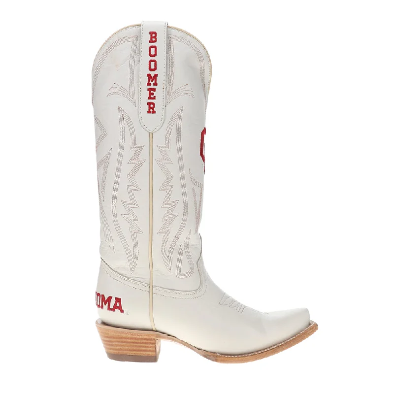 University of Oklahoma Gameday Embroidered Snip Toe Cowboy Boots