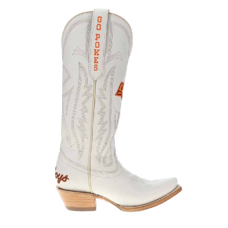 Oklahoma State University Gameday Embroidered Logo Snip Toe Cowboy Boots