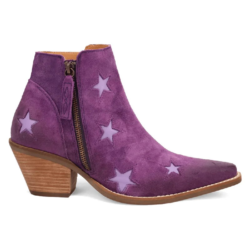 Little Star Cut Out Snip Toe Zippered Cowboy Booties