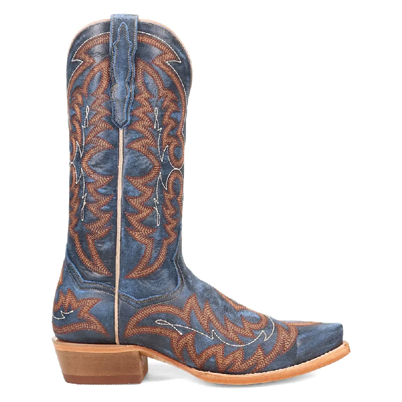 Triton Embroidered Snip Toe Pull On Cowboy Boots