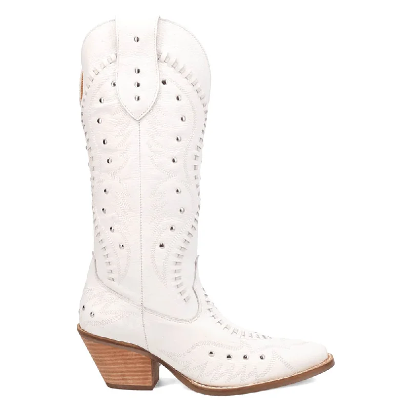 Pretty N' Pink Embroidered Studded Snip Toe Pull On Cowboy Boots