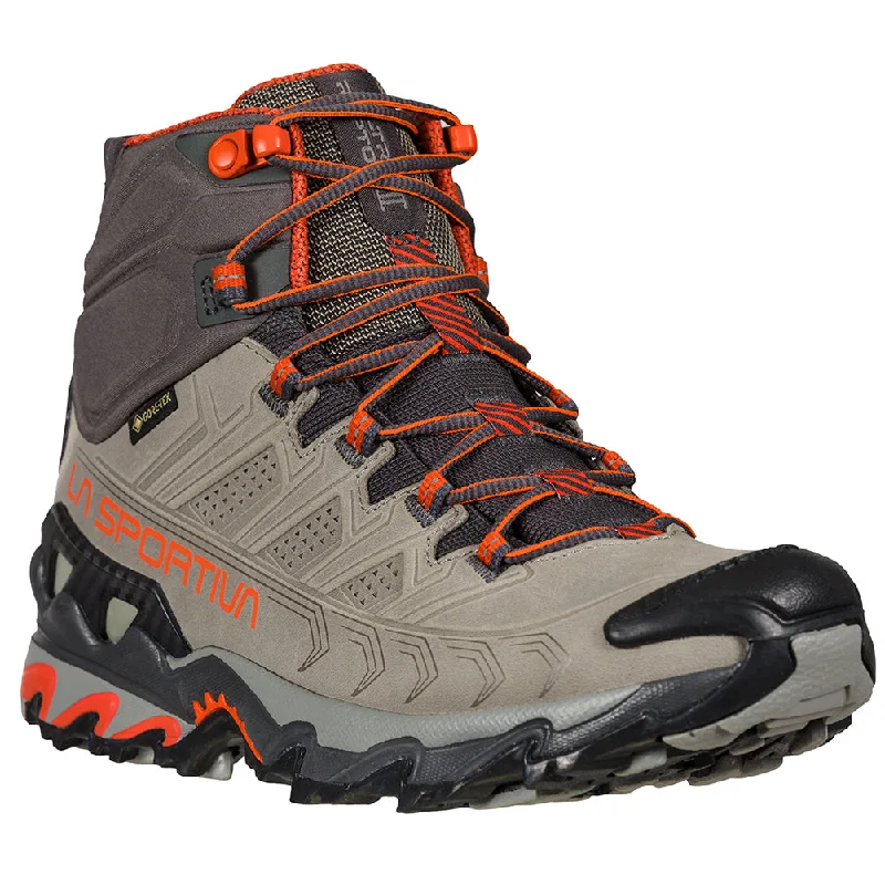 Women's La Sportiva Ultra Raptor II Mid Leather GTX Color: Moon/ Paprika