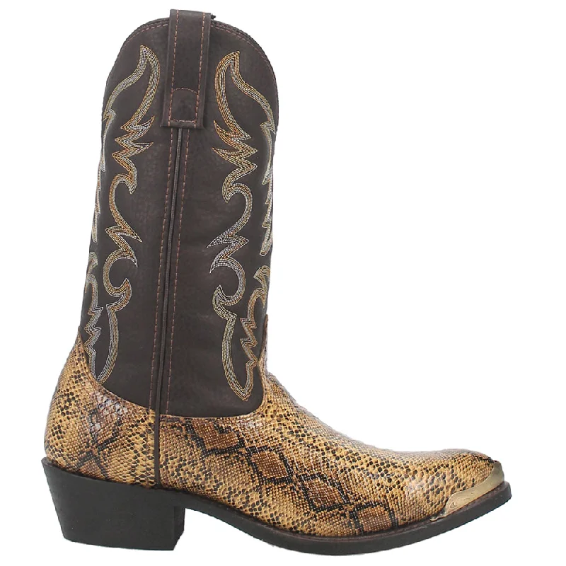 Monty Snake Print Pointed Toe Cowboy Boots