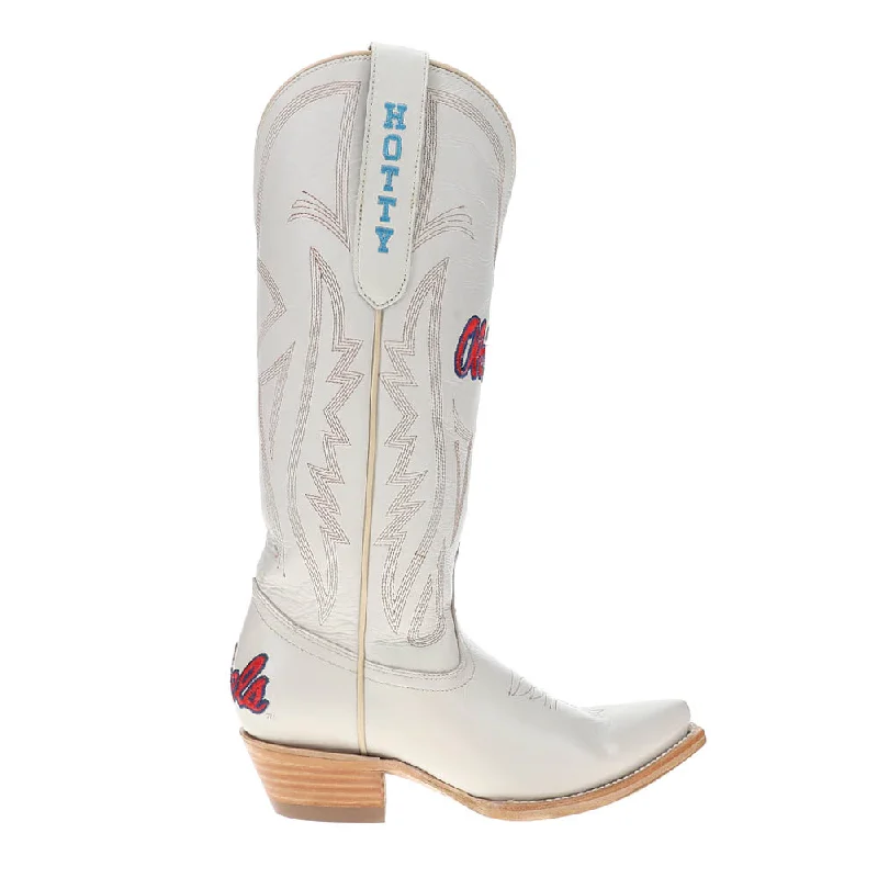 University of Mississippi Gameday Embroidered Logo Snip Toe Cowboy Boots