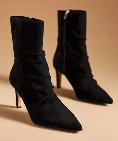 The Roughed Dress Bootie in Black