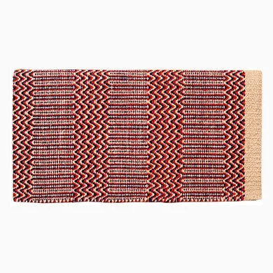 Mustang Red and Tan Double Weave Saddle Blanket