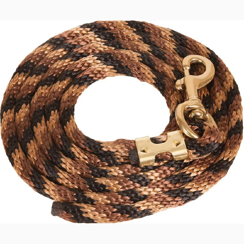 Mustang Black Brown and Tan 9' Poly Lead Rope