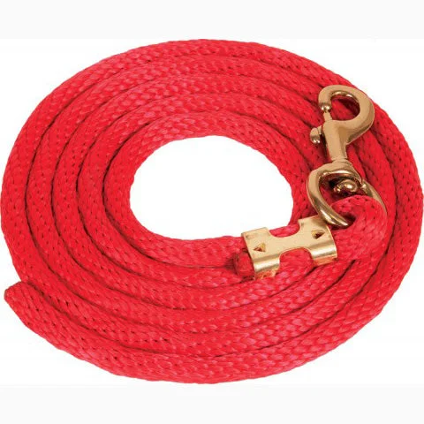 Mustang Red 9' Poly Lead Rope