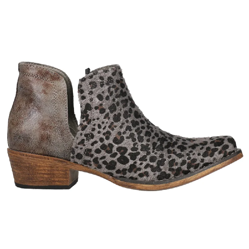 Ava Leopard Snip Toe Cowboy Booties