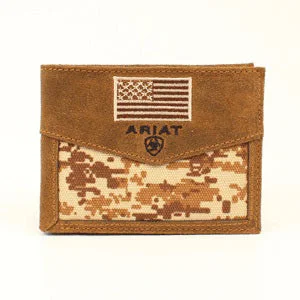 Ariat Digital Camo American Flag Wallet