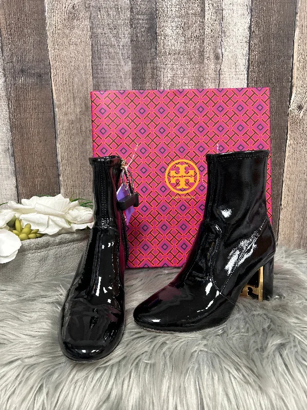 Black Boots Designer Tory Burch, Size 6.5