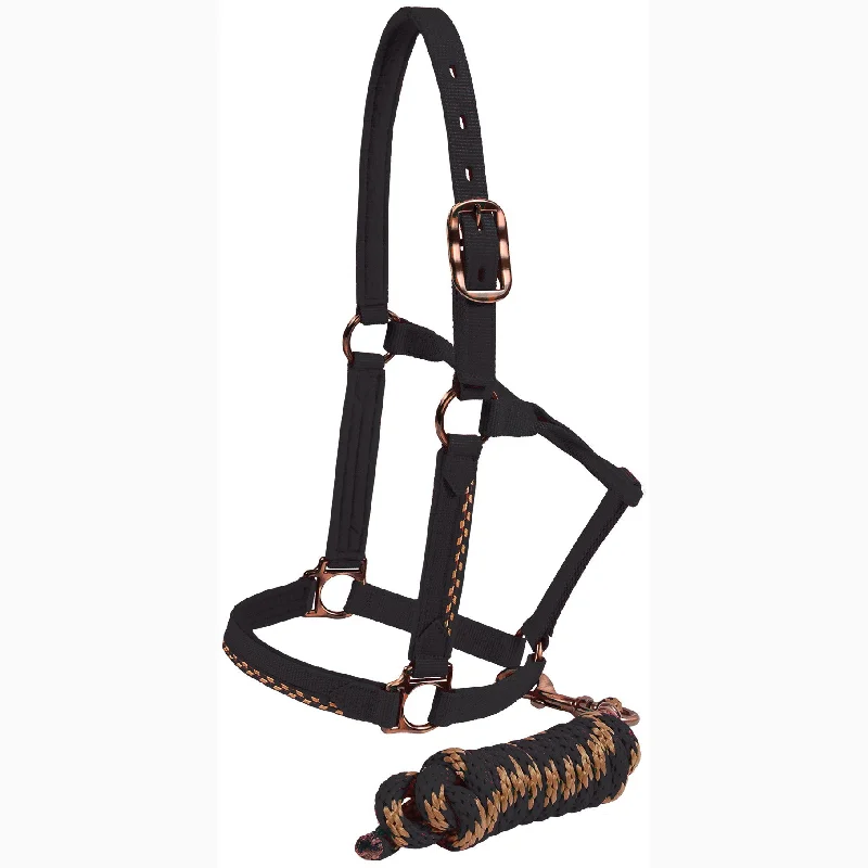 Mustang Black Combo Halter Set