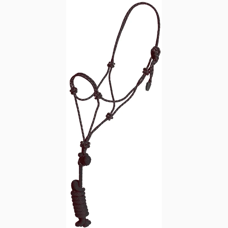 Mustang Black and White Yearling Rope Halter