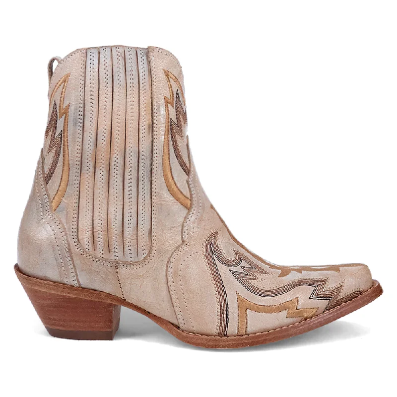 Bristol Tooled Inlay Embroidered Snip Toe Cowboy Booties