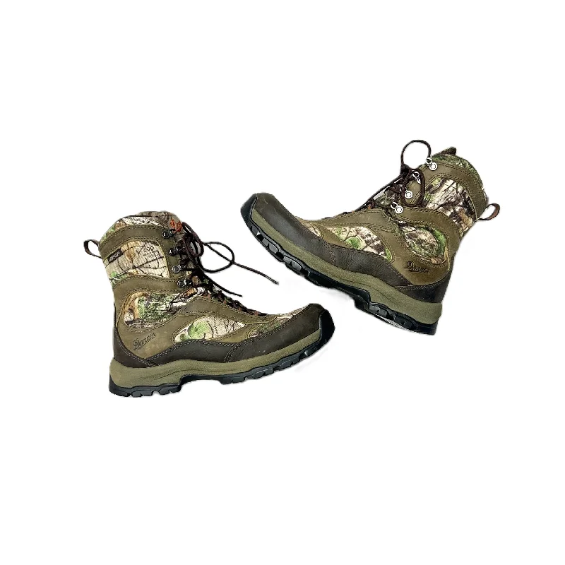 Camouflage Print Boots Hiking By Danner, Size: 9.5