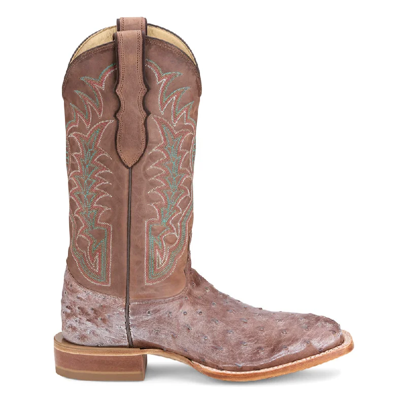 Chisolm 13" Full Quill Ostrich Square Toe Cowboy Boots