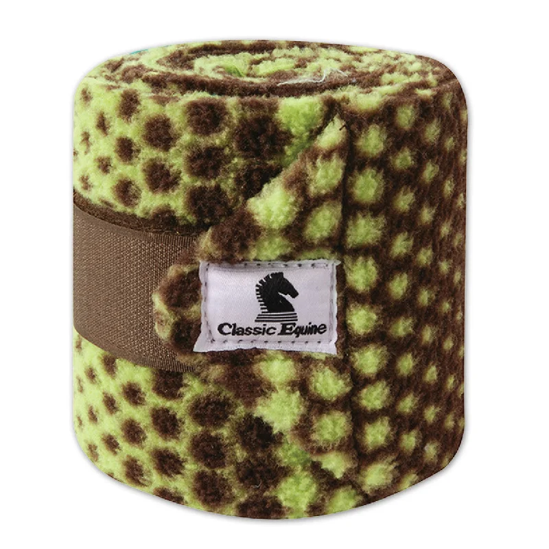 Classic Equine Chocolate Lime Dots Polo Wrap