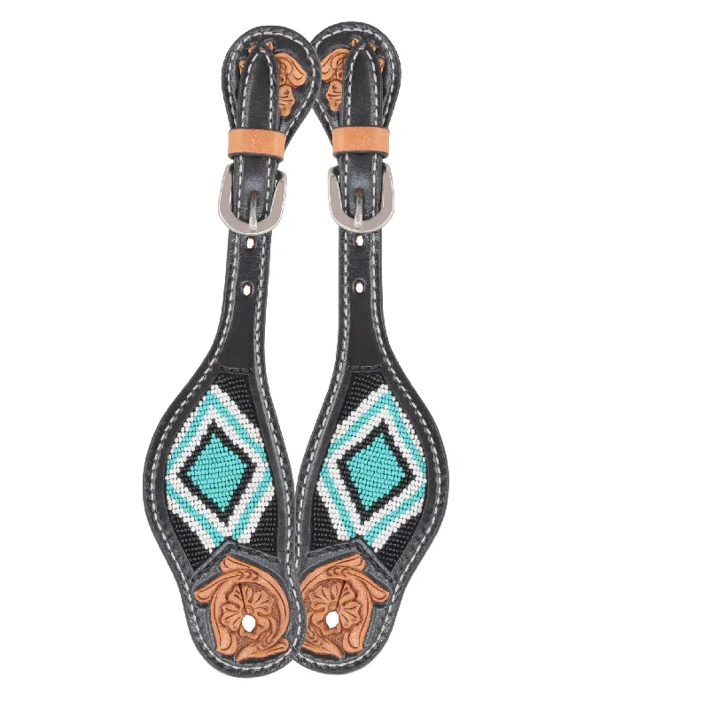 Oxbow Women's Two-Toned Leather and Beaded Spur Straps