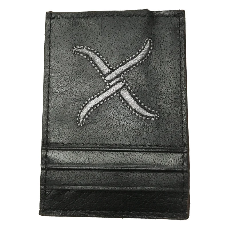 Twisted X Black and Silver Money Clip Wallet