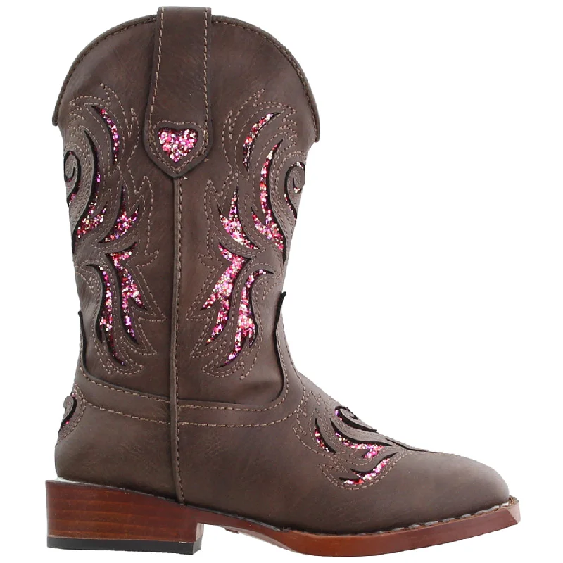 Glitter Breeze Square Toe Cowboy Boots (Little Kid-Big Kid)