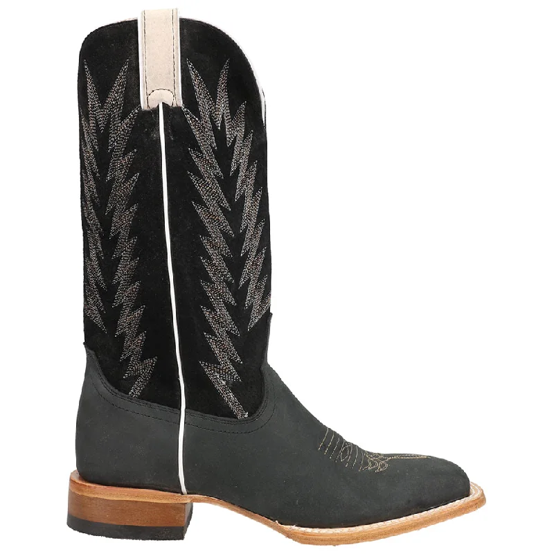 Hombre Embroidered Wide Square Toe Cowboy Boots