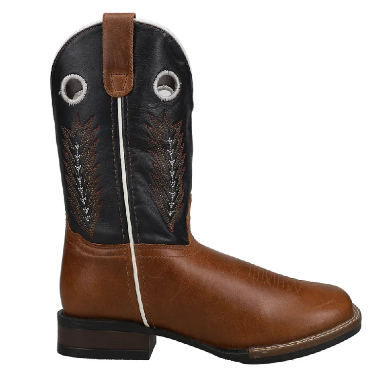 James Square Toe Cowboy Boots (Big Kid)