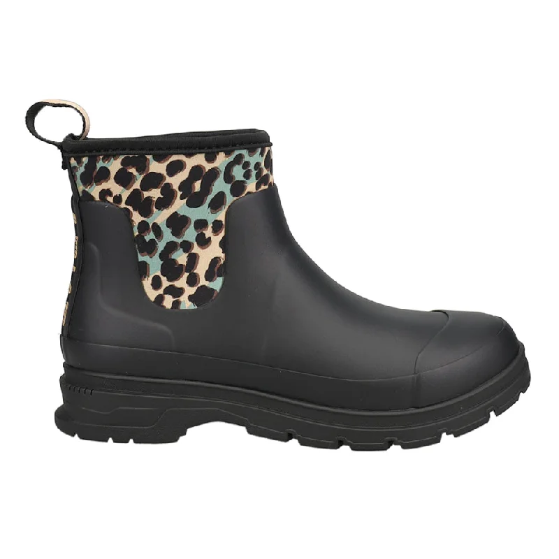 Kelmarsh Shortie Leopard Rubber Round Toe Boots