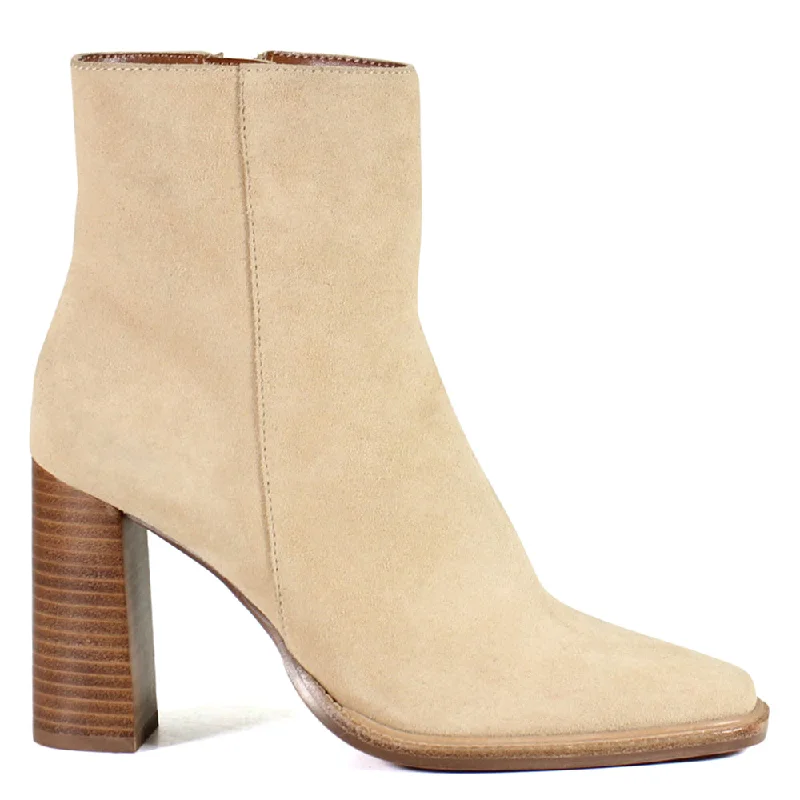 Key Switch Zippered Square Toe Booties