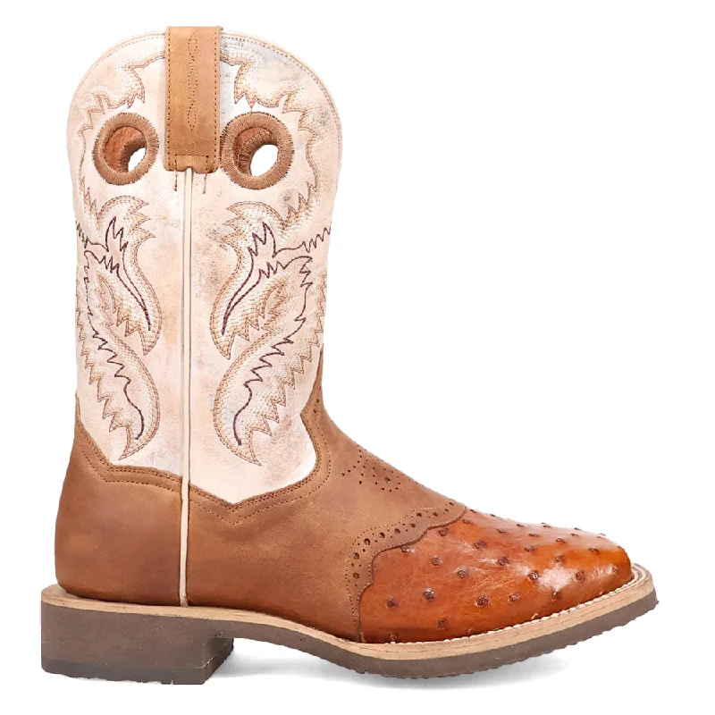 Martel Ostrich Square Toe Cowboy Boots