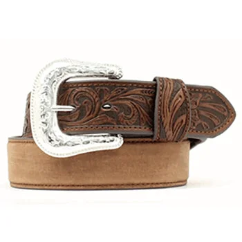 Nocona Men's Plain Floral Billet Belt