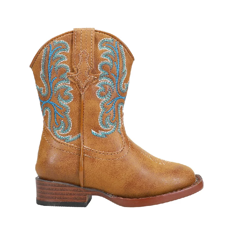 Patrick Embroidered Square Toe Cowboy Boots (Toddler)