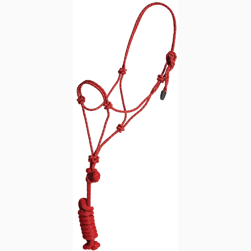 Mustang Red and White Yearling Rope Halter