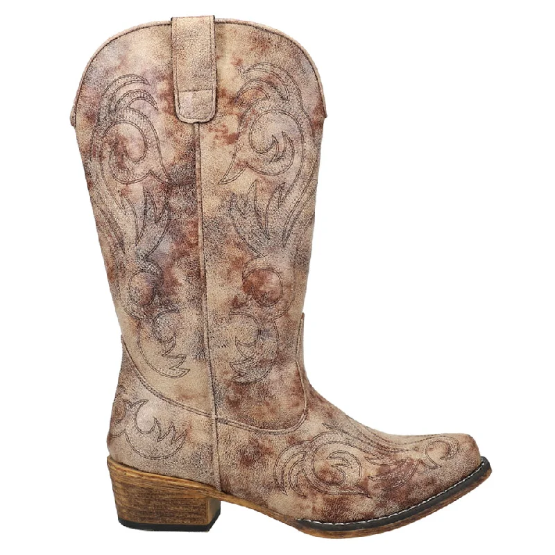 Riley Embroidered Snip Toe Cowboy Boots