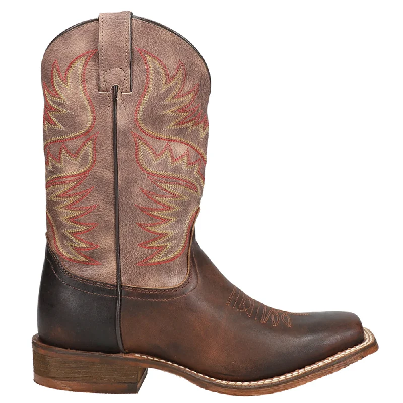 Sierra Antiqued Square Toe Cowboy Boots