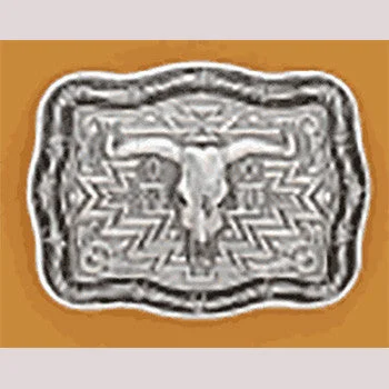 Steer Skull Aztec Buckle