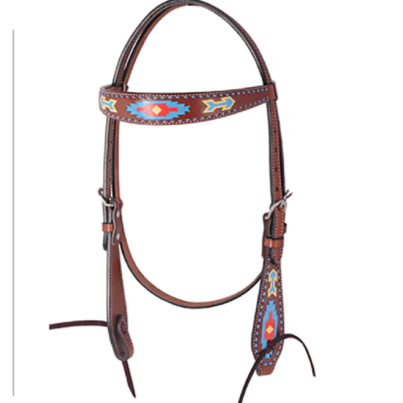 Oxbow Southwest Hand-Painted Browband Headstall