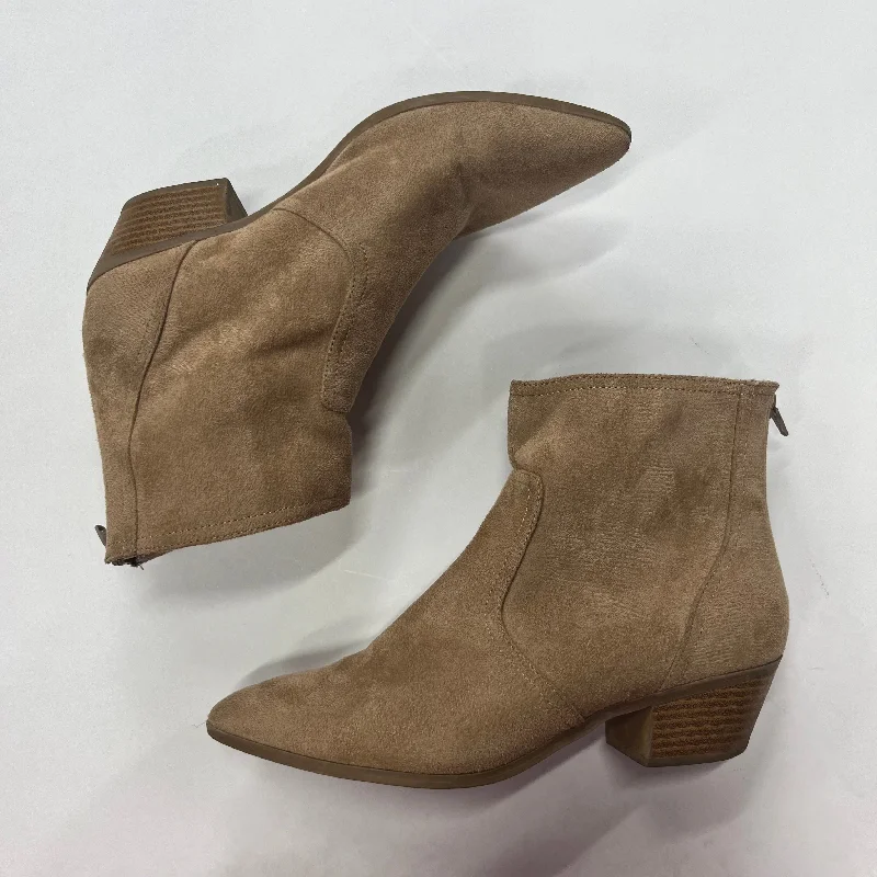 Tan Boots Ankle Heels Banana Republic O, Size 7.5