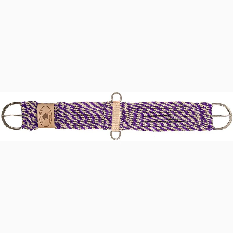 Mustang Tan and Purple Mohair Cutter Cinch