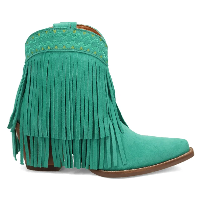 Tapadero Southwest Fringe Snip Toe Cowboy Booties