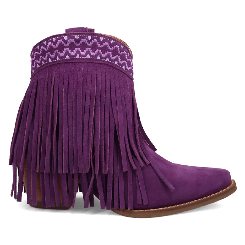 Tapadero Southwest Fringe Snip Toe Cowboy Booties