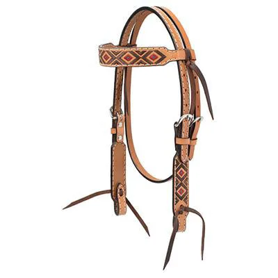 Weaver Leather Light Oil Navajo Pony Browband Headstall