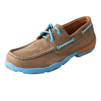 Twisted X Women's Brown and Blue Driving Moc