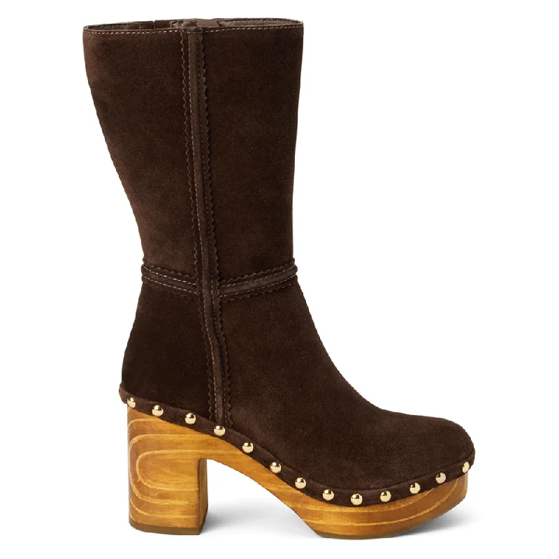 Village Studded Platform Zippered Boots